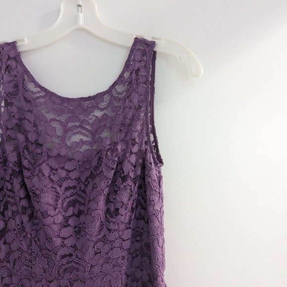 David's Bridal Short Sleeveless Lace Bridesmaid Dress (NWOT) - Picture 4 of 7